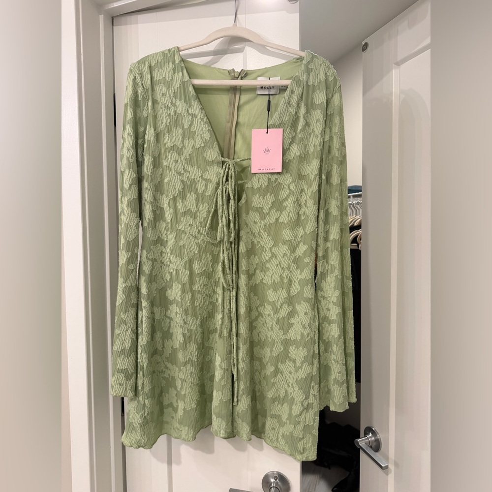 Hello Molly Sage Textured Dress